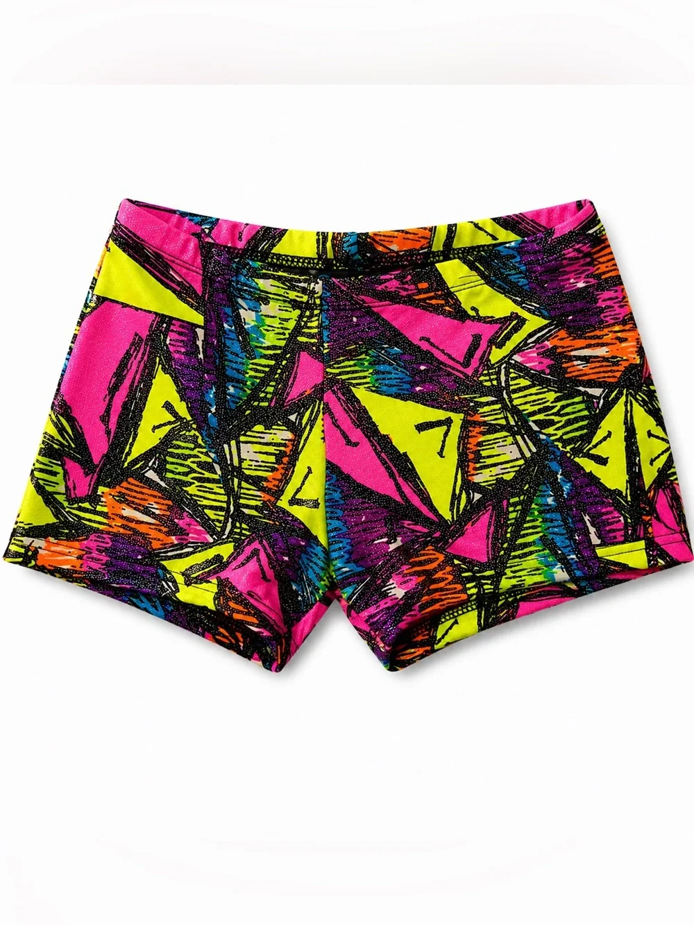 2 Pair Spandex Dance Cheer Bloomers 90’s Hip-Hop Athletic Shorts Duo
